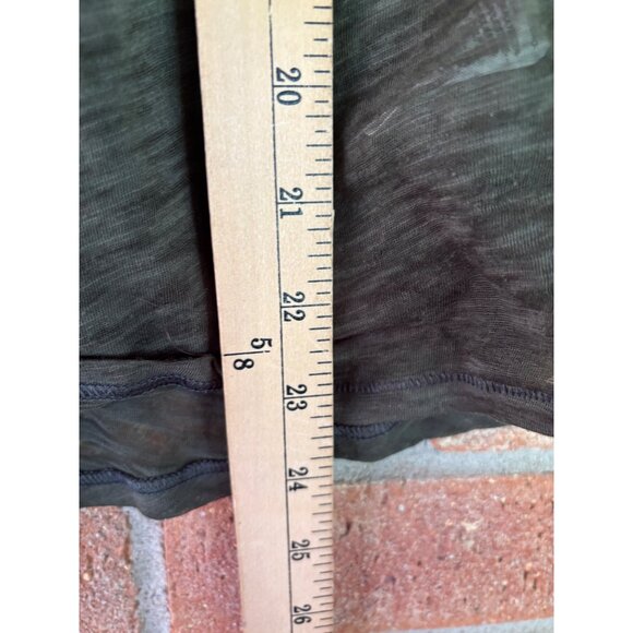 We The Free Olive Sheer Short Sleeve Crewneck T-Shirt Medium Womens Casual Wear - Picture 10 of 10